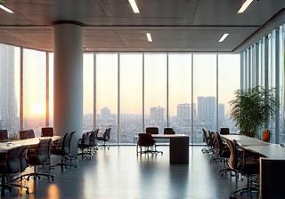 Modern and bright open-plan office interior at IAD Paris with collaborative zones